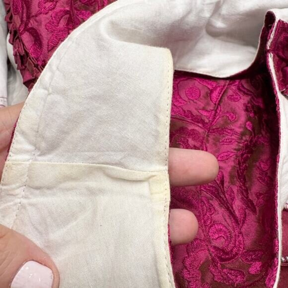 Original Steindl Dress Size M German 100% Silk Dirndl Oktoberfest Milk Maid Pink - Picture 6 of 16